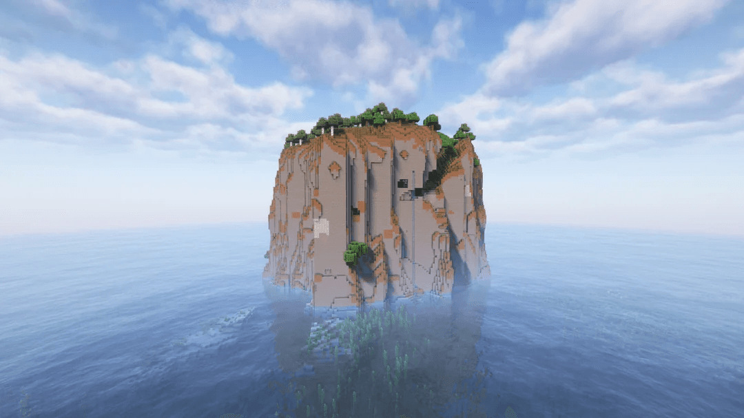 Minecraft Survival Island High Cliff Seed - Java & Bedrock